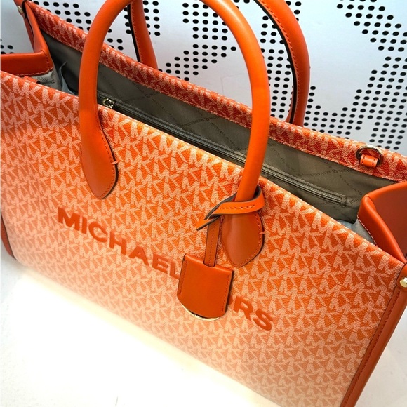 Michael Kors Medium Mirella Tote Bag Red Clay - Picture 7 of 9